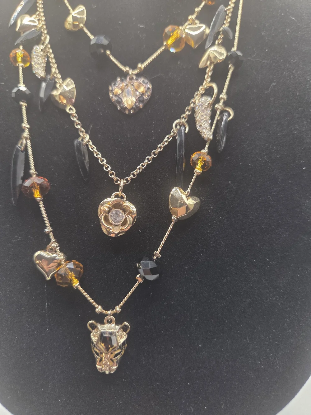 1568. Betsey Johnson Gold-Tone Multi-Strand  Necklace